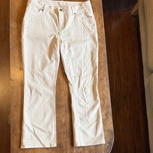 Hatch Cream Ankle Crop Jeans